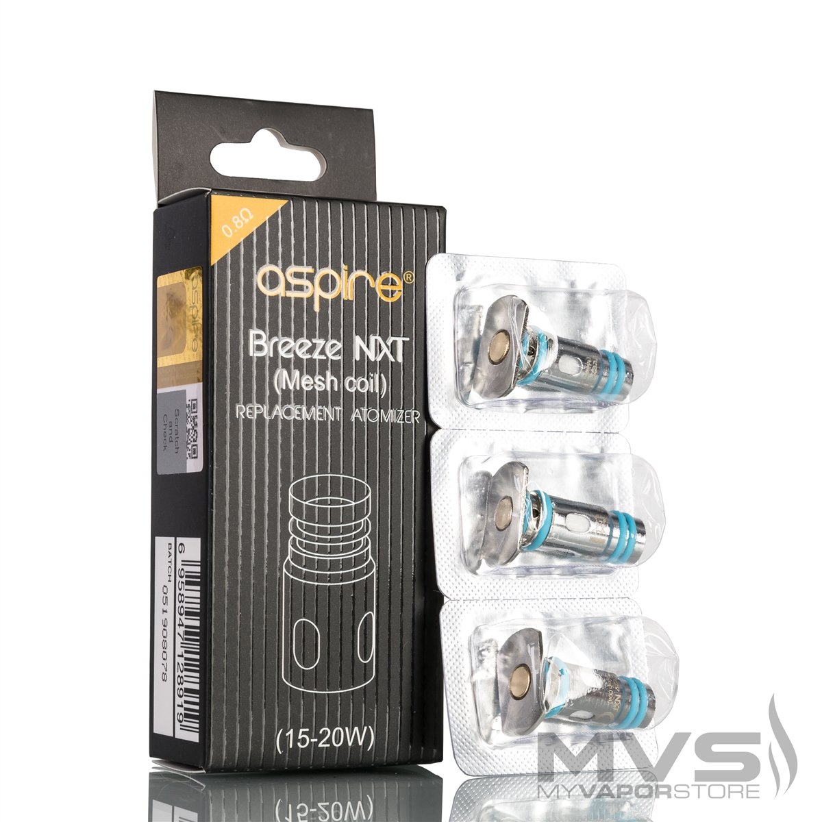 Aspire Breeze NXT Replacement Coil - Mesh 0.8 ohm - Pack of 3