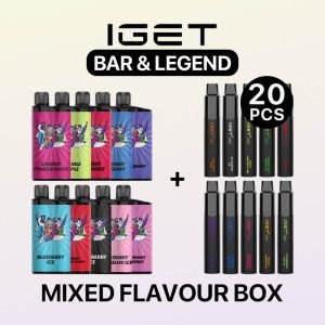 Mixed Flavour Box – IGET Bar & Legend (20PCS)