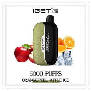 Orange Peel Apple Ice – IGET Moon 5000 Puffs