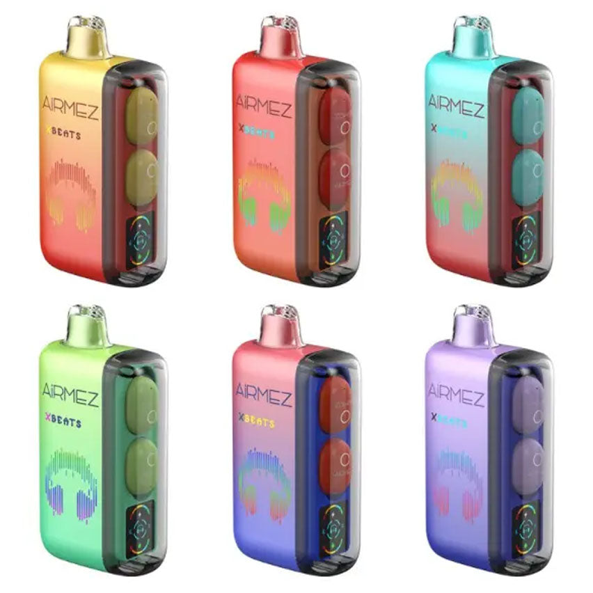 AirMez-X-Beats-Disposable-Vape-50mg-40000-Puffs-UK-14 AirMez X-Beats Rechargeable Pod Vape – 40,000 Puffs (50mg) with Bluetooth Hi-Fi Headphones - 3 for 2 - Image 1