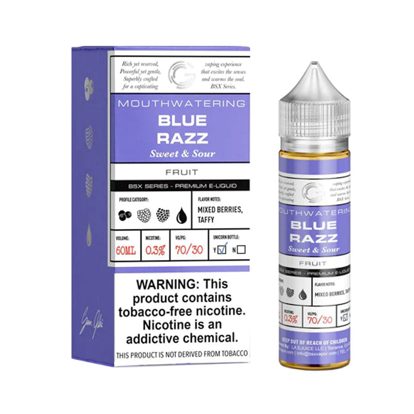 BSX-Series-Glas-E-Liquid-Blue-Razz-6mg-60ml-Bottle-UK-01 BSX Series By Glas E-Liquid - Blue Razz - 6mg - 60ml Bottle - AUS - Image 1