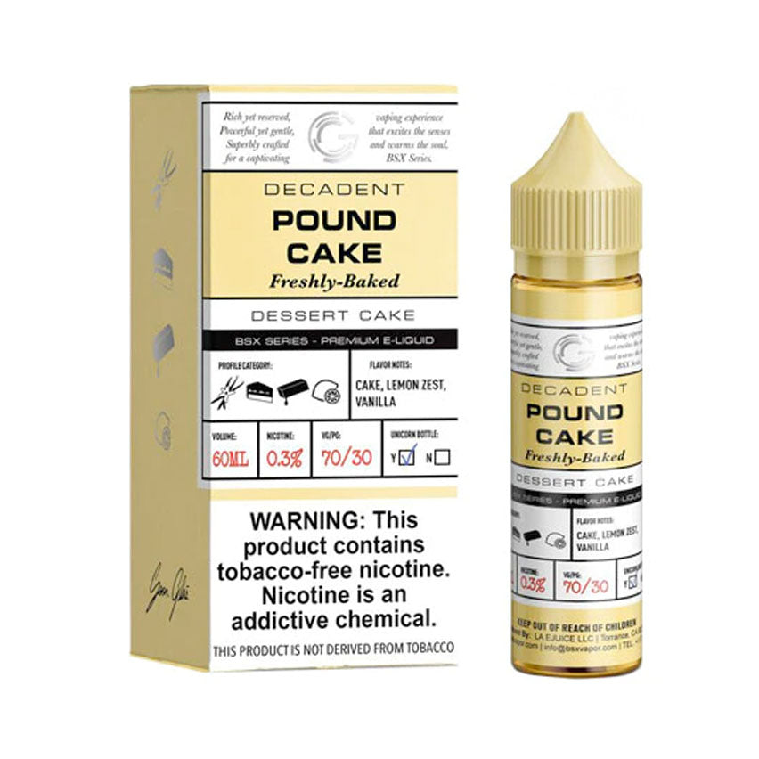 BSX-Series-Glas-E-Liquid-Pound-Cake-6mg-60ml-Bottle-UK-01 BSX Series By Glas E-Liquid - Pound Cake - 6mg - 60ml Bottle - AUS - Image 1