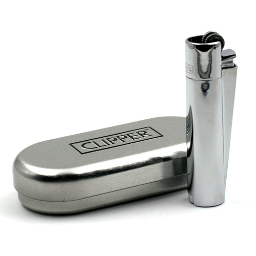 Clipper-Metal-Flint-Silver-Lighter-UK-02 Clipper Metal Flint Lighter - Silver - Image 1