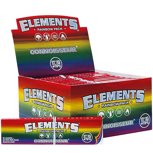 Elements Rainbow Connoisseur King Size Slim Rolling Papers + Tips - AUS - Image 2