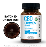 Extract Labs THC Free CBD Gummies – Daily Support – Blue Raspberry (1500mg) - Image 3