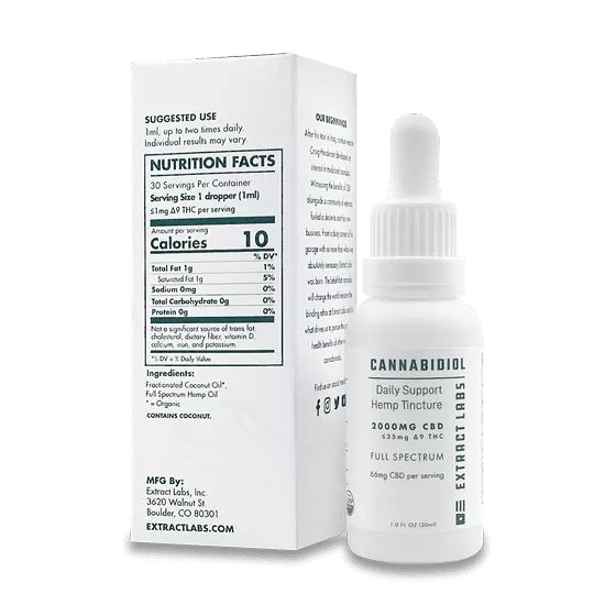 Extract Labs CBD Full Spectrum Daily Tincture 2000mg - AUS - Image 2