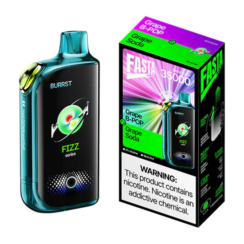 Fasta-Disposable-Vape-35000-Puff-B-Pop-Soda-UK FASTA Burrst Rechargeable Pod Vape – 35,000 Puffs (5%) with Flavour-Switch Technology - 3 for 2 - Image 1