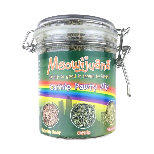 Meowijuana-Pawty-Mix-Catnip-Blend-Buds-UK-01 Meowijuana Catnip Pawty Mix For Cats - Image 1
