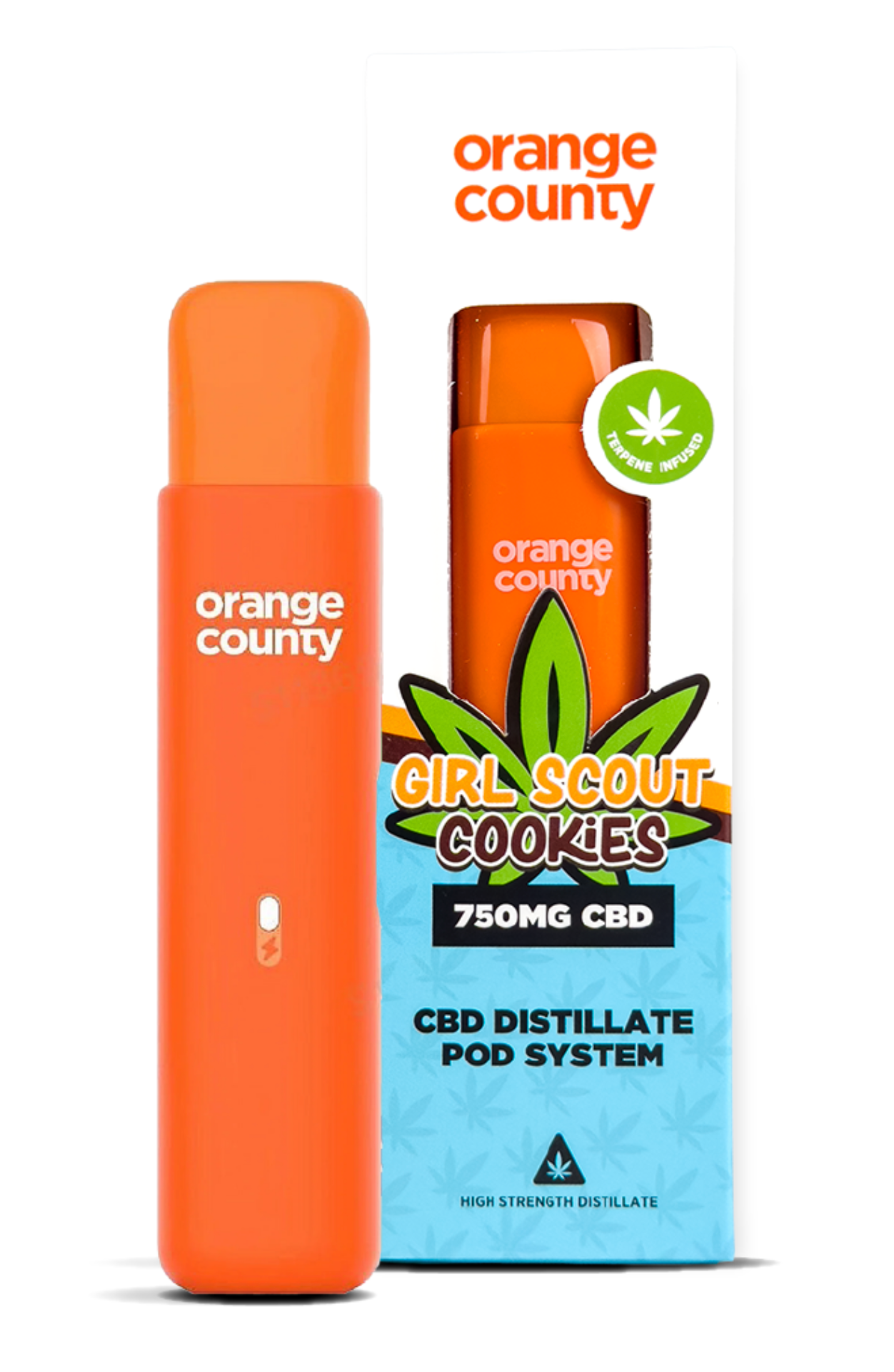 Orange-County-Girl-Scout-Cookies-CBD-Distillate-Pod-System-750mg-1ml-UK-01.png Orange County Girl Scout Cookies CBD Distillate Pod System 750mg (1ml) - AUS - Image 1