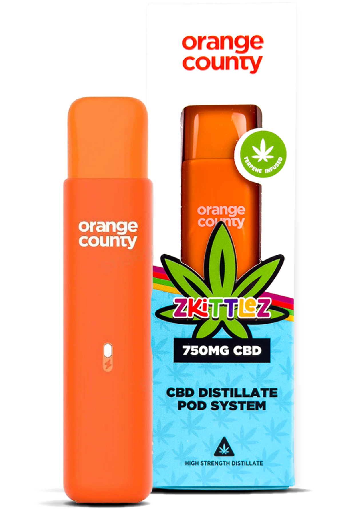 Orange-County-Zkittlez-CBD-Distillate-Pod-System-750mg-1ml-UK-01.png Orange County Zkittlez CBD Distillate Pod System 750mg (1ml) - AUS - Image 1