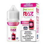 Pod Juice x RAZ Salt Nic - Straw Watermelon Bubblegum Ice - 35mg - 55mg - 30ml bottle - UK