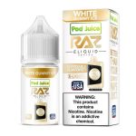 Pod Juice x RAZ Salt Nic -White Gummy Ice - 35mg - 55mg - 30ml bottle - UK