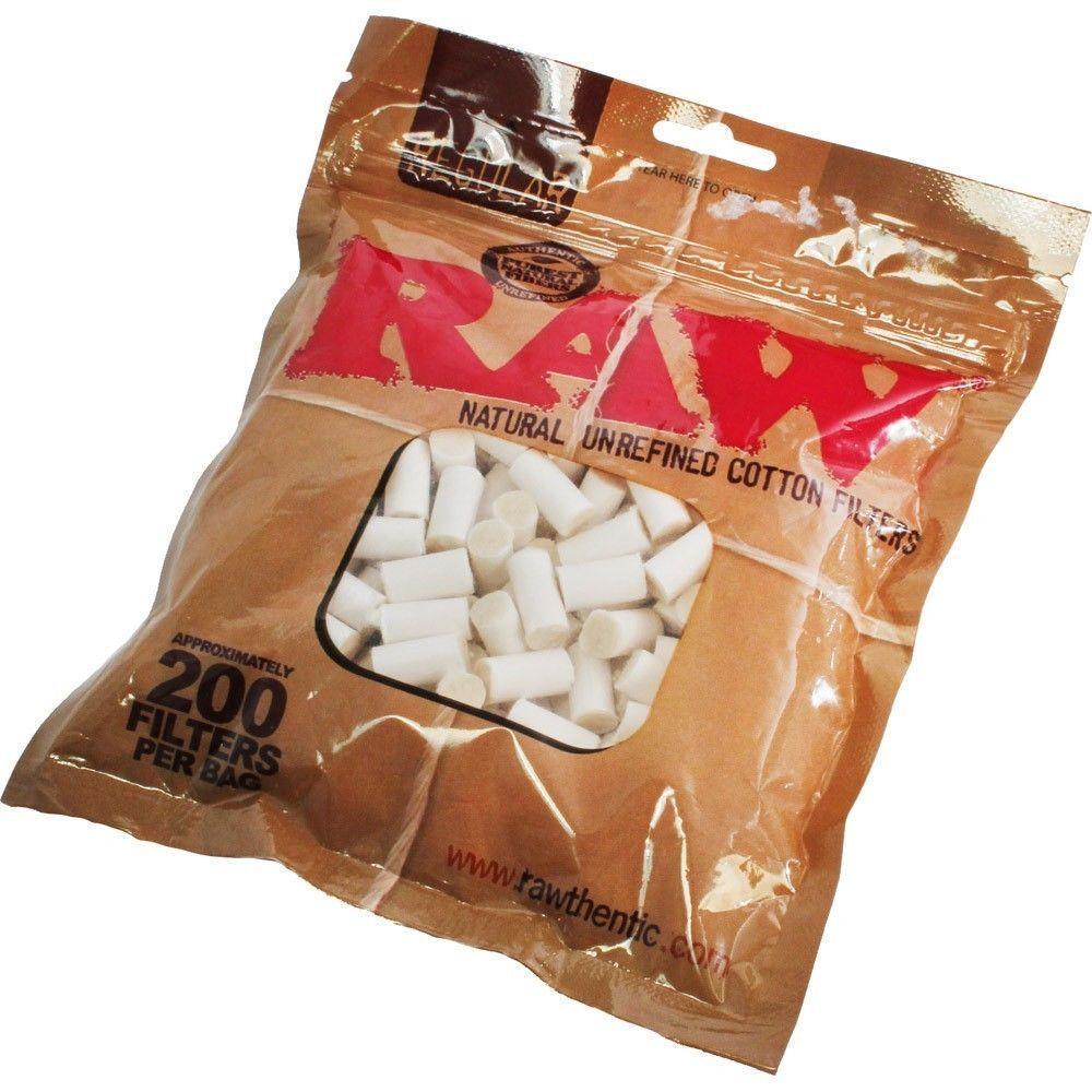 RAW-Regular-Filter-6mm-bag-of-200-UK-02 RAW Regular 6mm Cotton Filter Tips – Bag of 200 - - AUS - Image 1