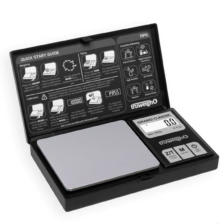 Truweigh-Grand-Classic-Digital-Scale-1000g-UK-01 Truweigh Grand Classic Digital Mini Scale - 1000g x 0.1g - Black - AUS - Image 1