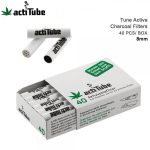 ActiTube Regular Charcoal Filters – 8mm Box of 40 - - AUS