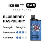 Blueberry Raspberry – IGET Bar 3500 Puffs - Image 3