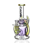 Calvo Yellow Horn Recycler Bong Purple / Yellow  - AUS - Image 3