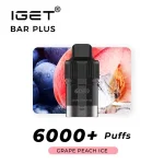Grape Peach lce – IGET Bar Plus Pod 6000 Puffs