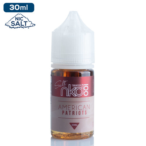 naked100-American-Patriots-Tobacco-50mg-nic-salt-01 NKD 100 SALT - American Patriots Tobacco Eliquid - 35mg or 50mg - 30ml bottle - AUS - Image 1