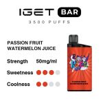 Passion Fruit Watermelon Juice – IGET Bar 3500 Puffs - Image 3