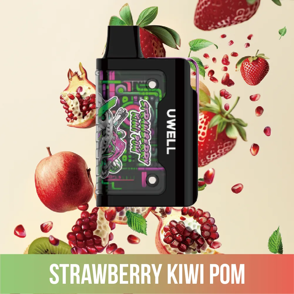 FDY005-6.jpg.webp UWELL 7000 Strawberry Kiwi Pom - Image 1