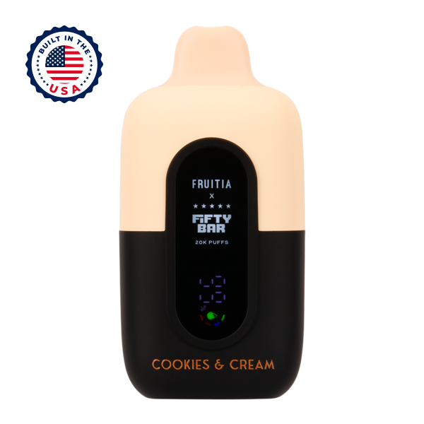 FI837E1__91338.1788279259.png Cookies and Cream Fruitia X Fifty Bar 20K - Image 1